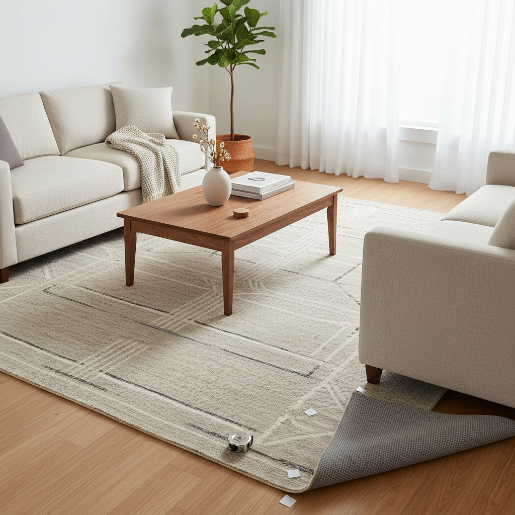 How to Choose the Right Size Modern Geometric Area Rug for the Living Room