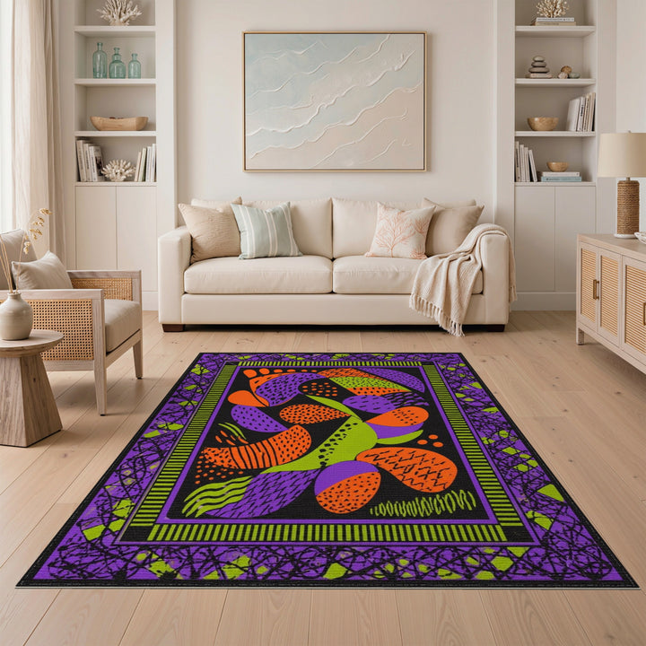 Vibrant Abstract Multi-Color Area Rug