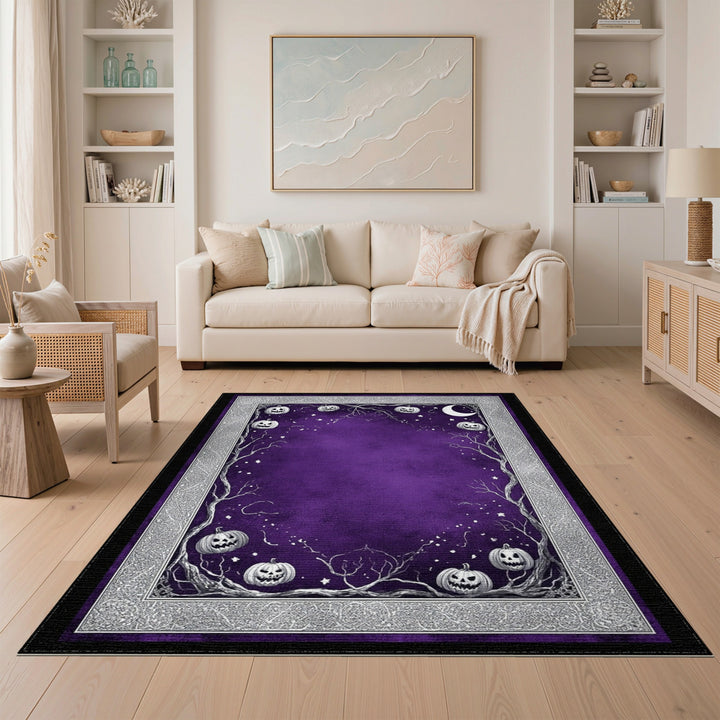 Purple Jack-o'-Lantern Area Rug