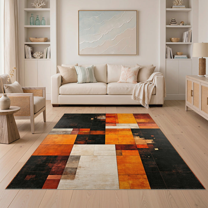 Multi-color and Patterns Geometric Multi-Color Area Rug