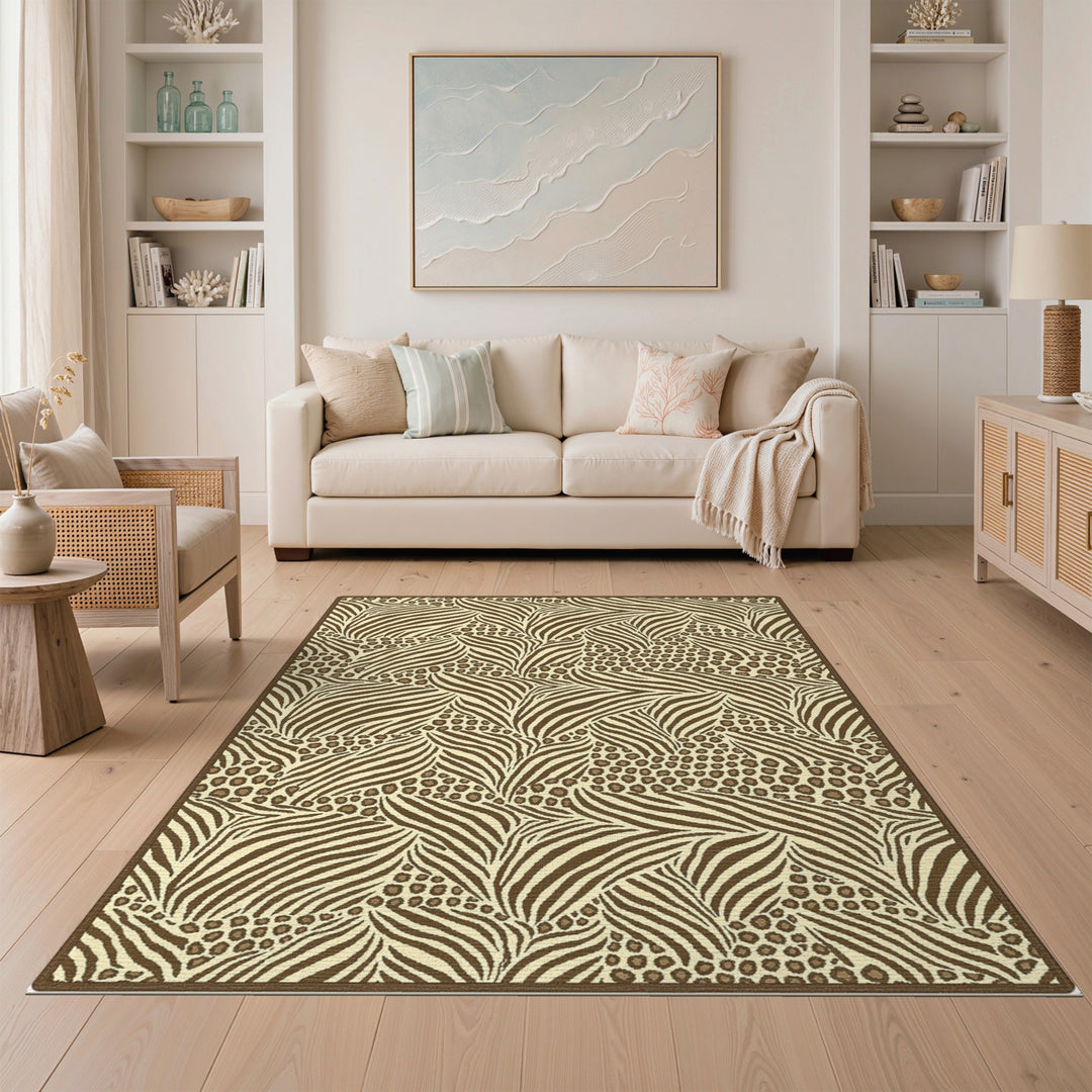 Brown Heritage Tribal Area Rug