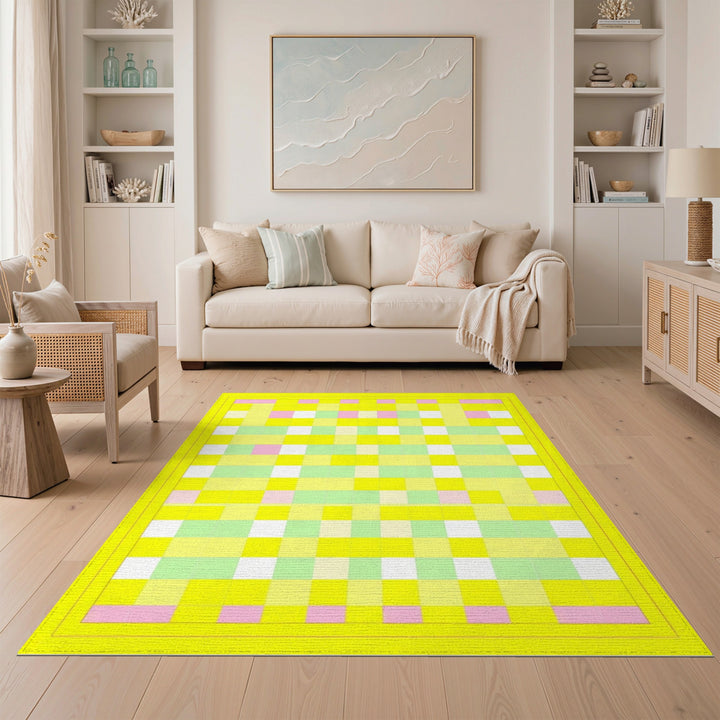 Multi-color and Patterns Pastel Geometric Multi-Color Area Rug