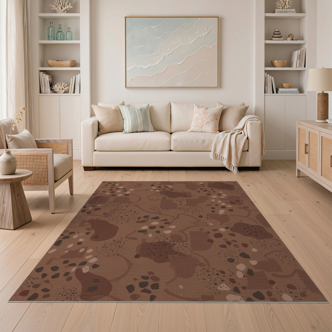 Abstract Brown Area Rug