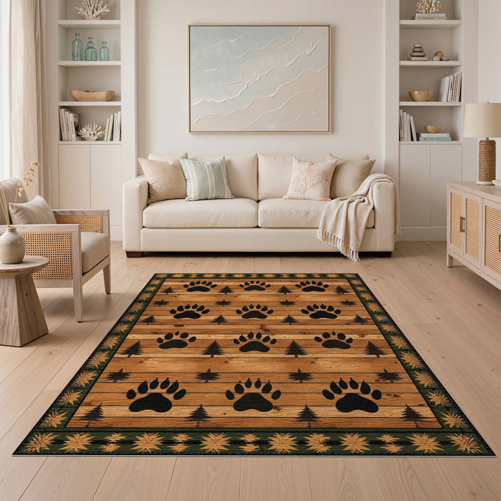 Bear Paw Rustic Area Rug