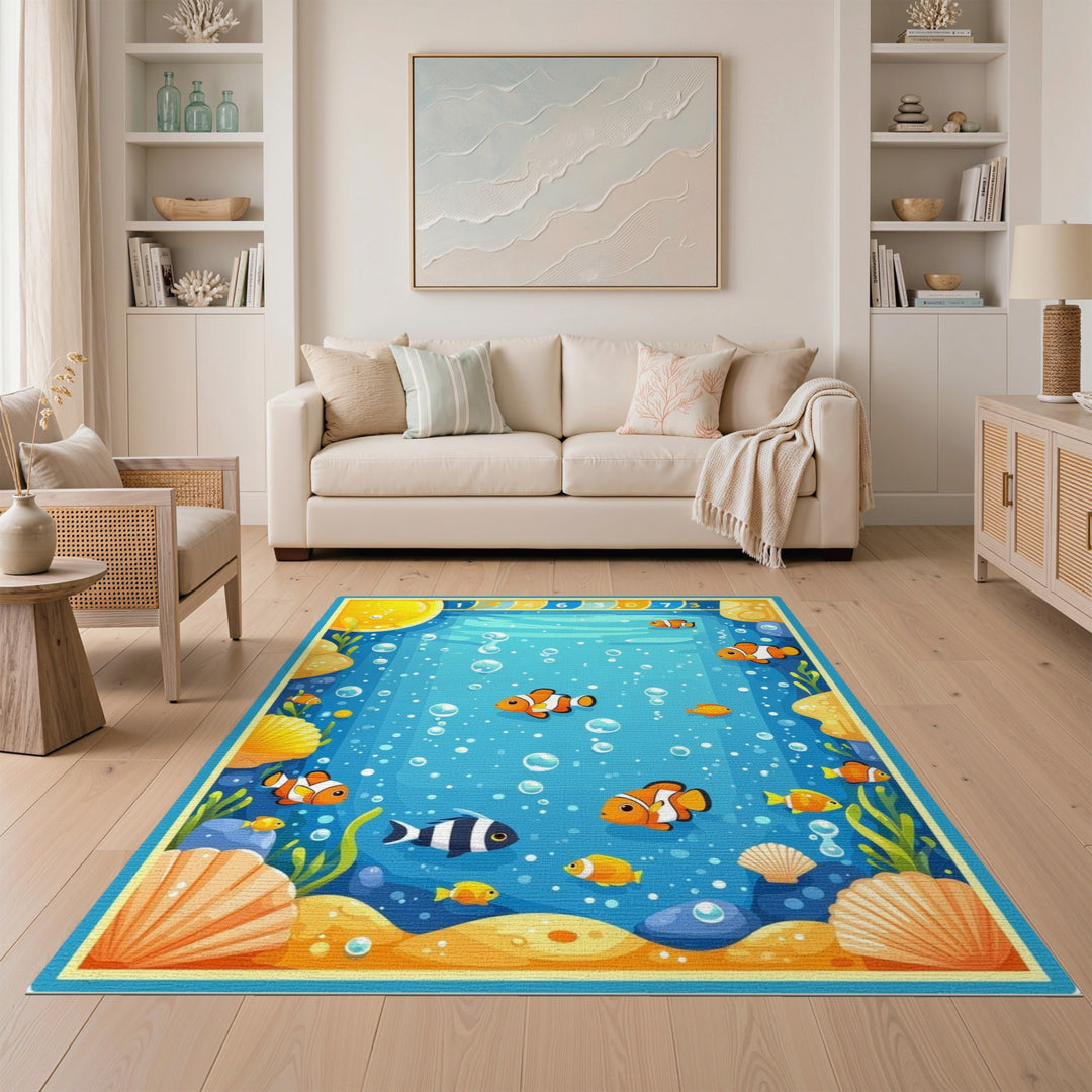 Clownfish Underwater Kids Area Rug