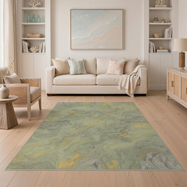 Green Marble Green Marble Swirl Area Rug
