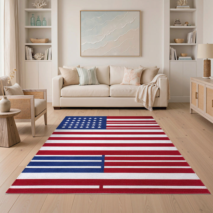 American Flag Washable Area Rug