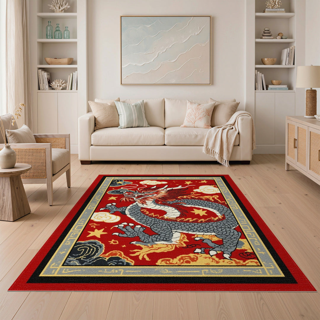 Red Dragon Heritage Area Rug
