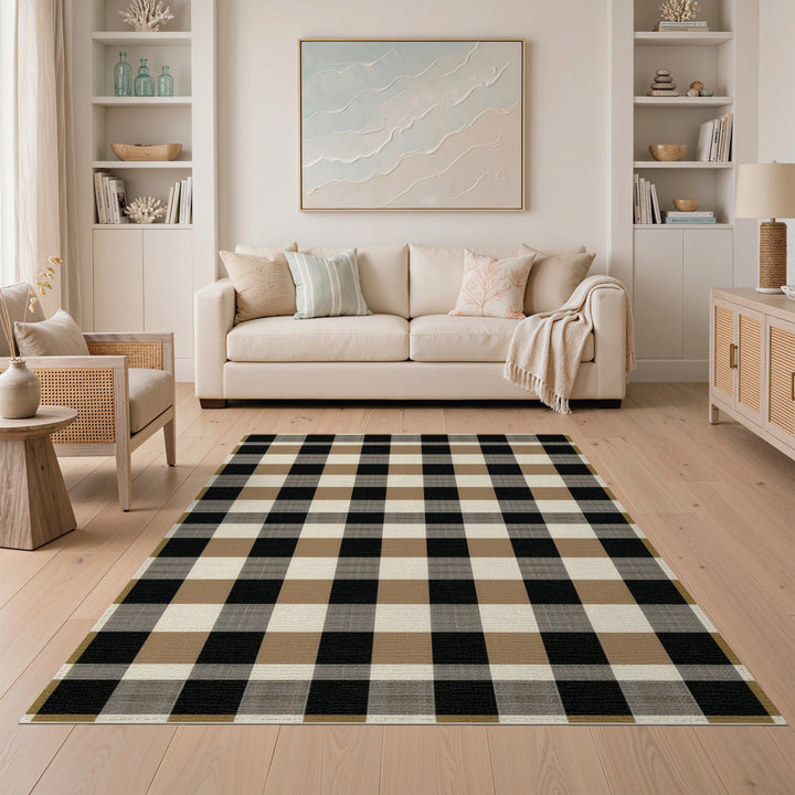 Brown Buffalo Check Area Rug