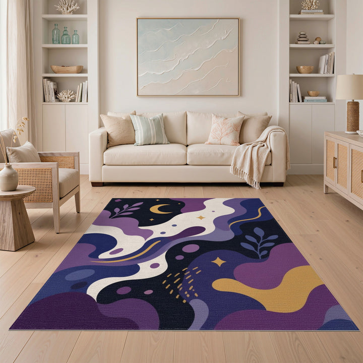 Abstract Area Purple Celestial Abstract Area Rug