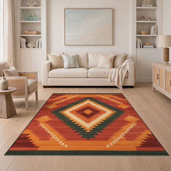 ODIKA Southwestern Diamond Area Rug