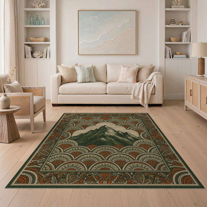 Green Mountain Peak Vintage Area Rug