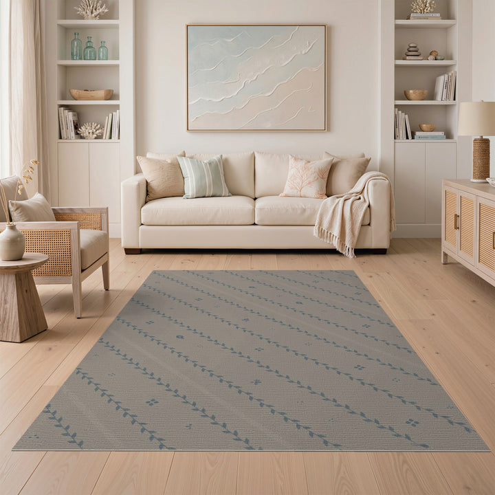 Neutral Boho Vine Area Rug