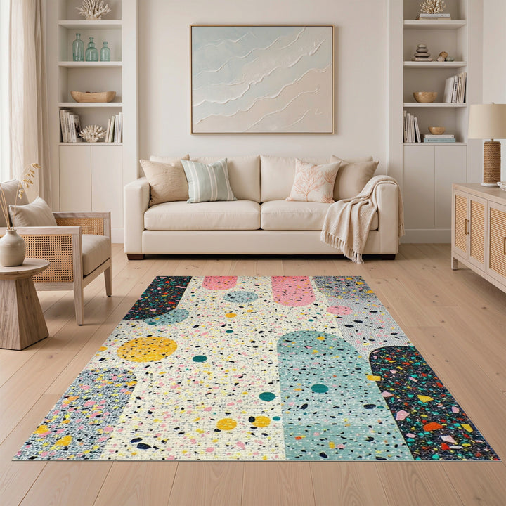 Abstract Area Multi-Color Abstract Geometric Area Rug