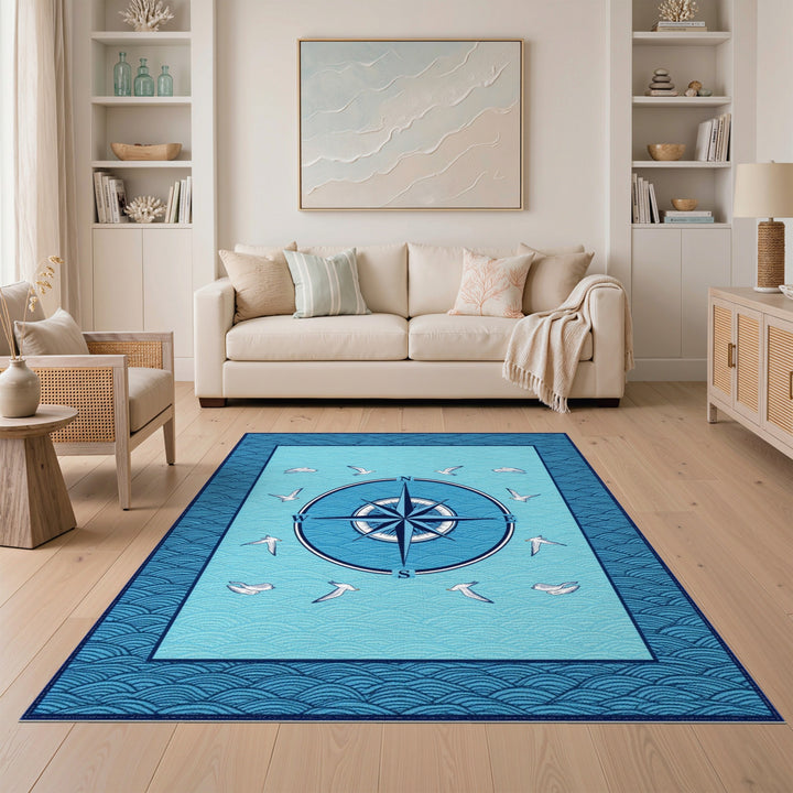 Blue Compass Coastal Area Rug
