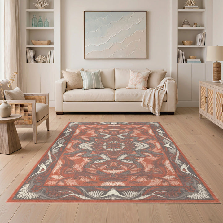 Red Lizard Heritage Area Rug
