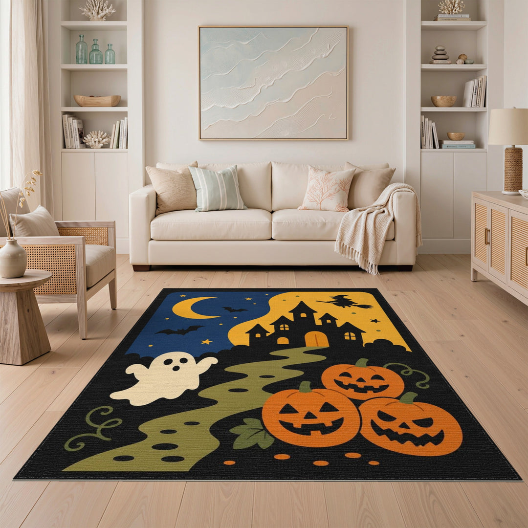 Halloween Haunted Castle Kids Area Rug