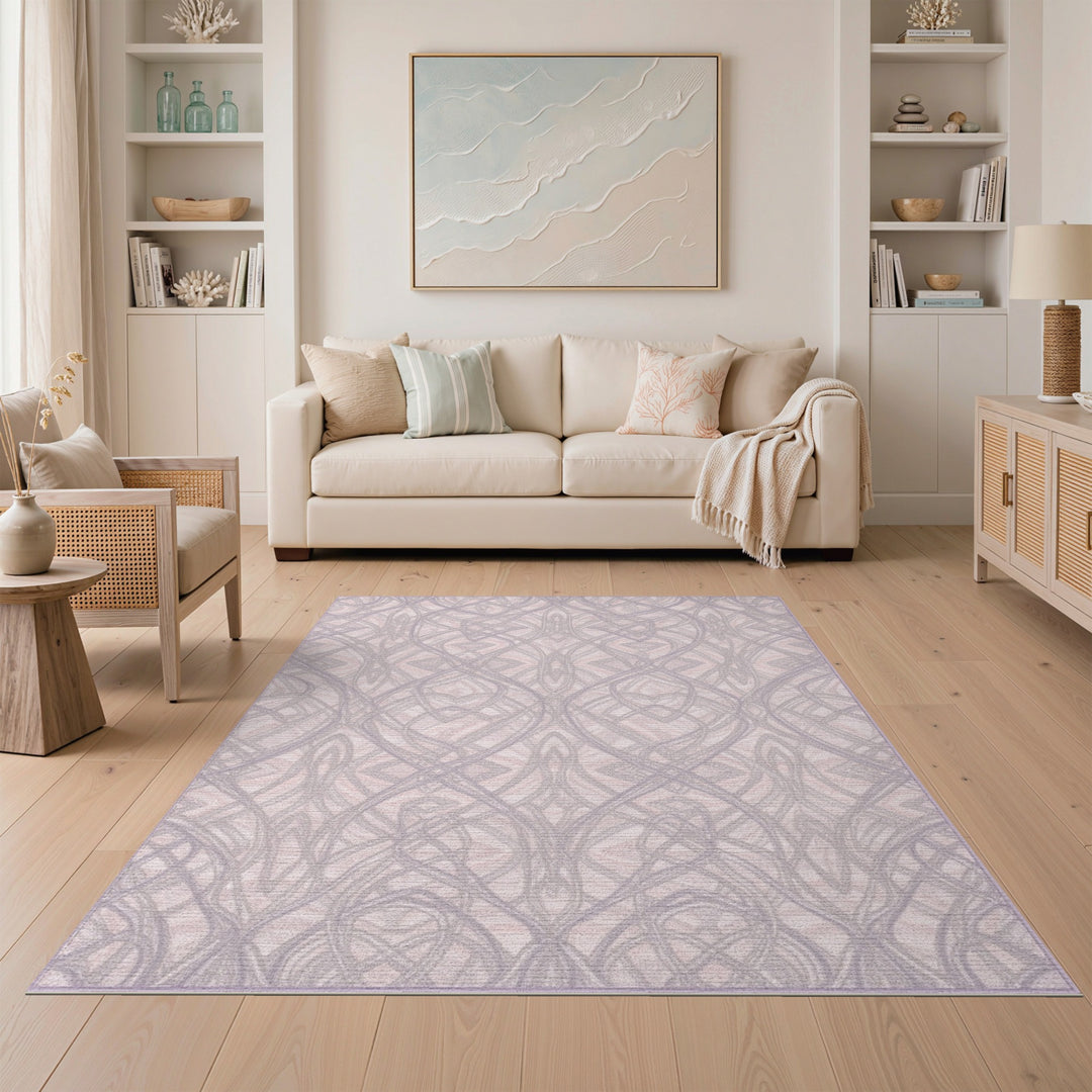 Purple Floral Vintage Area Rug