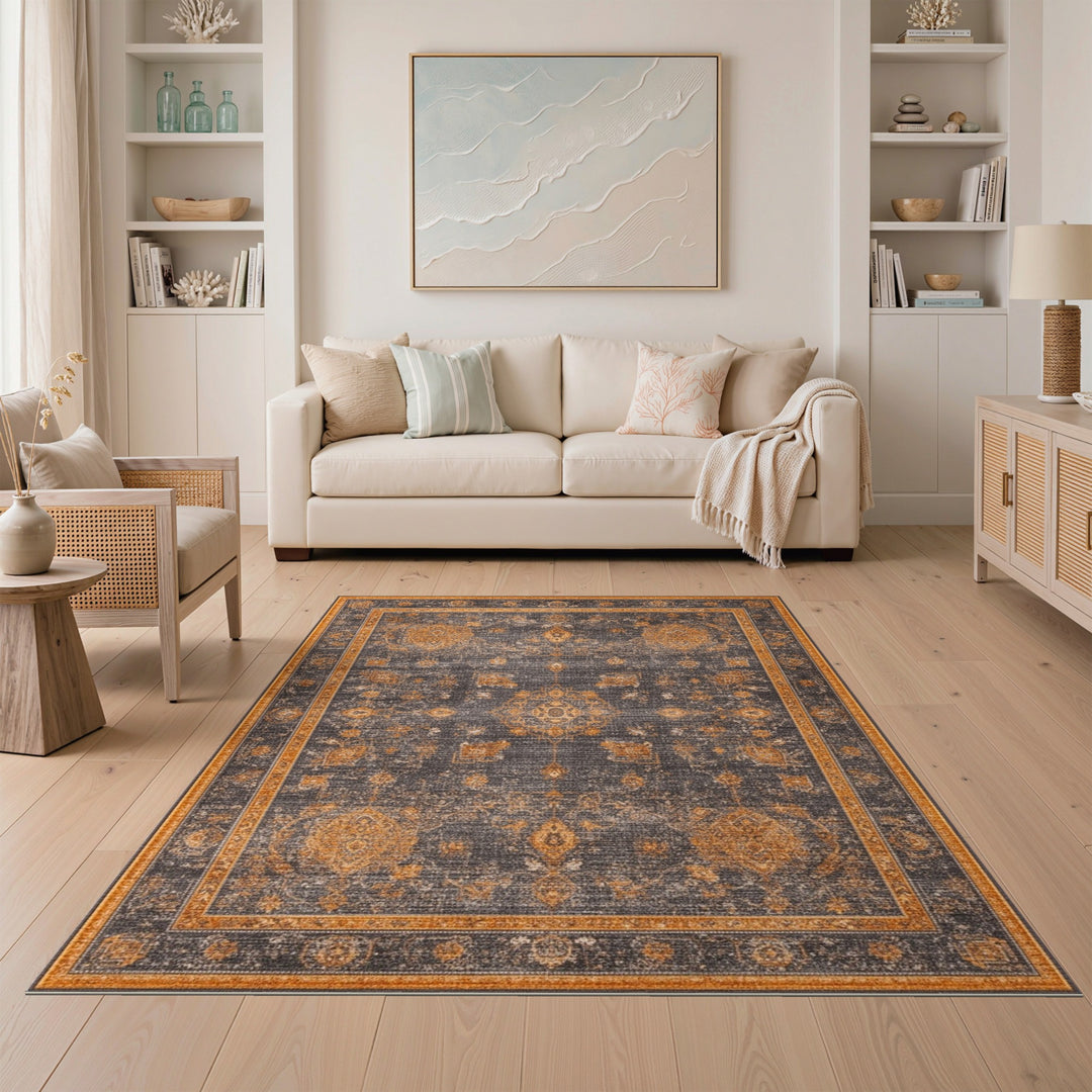 Grey Distressed Vintage Grey Distressed Vintage Area Rug