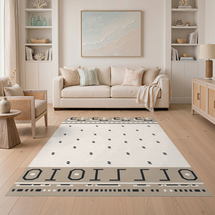 Beige Heritage Tribal Area Rug