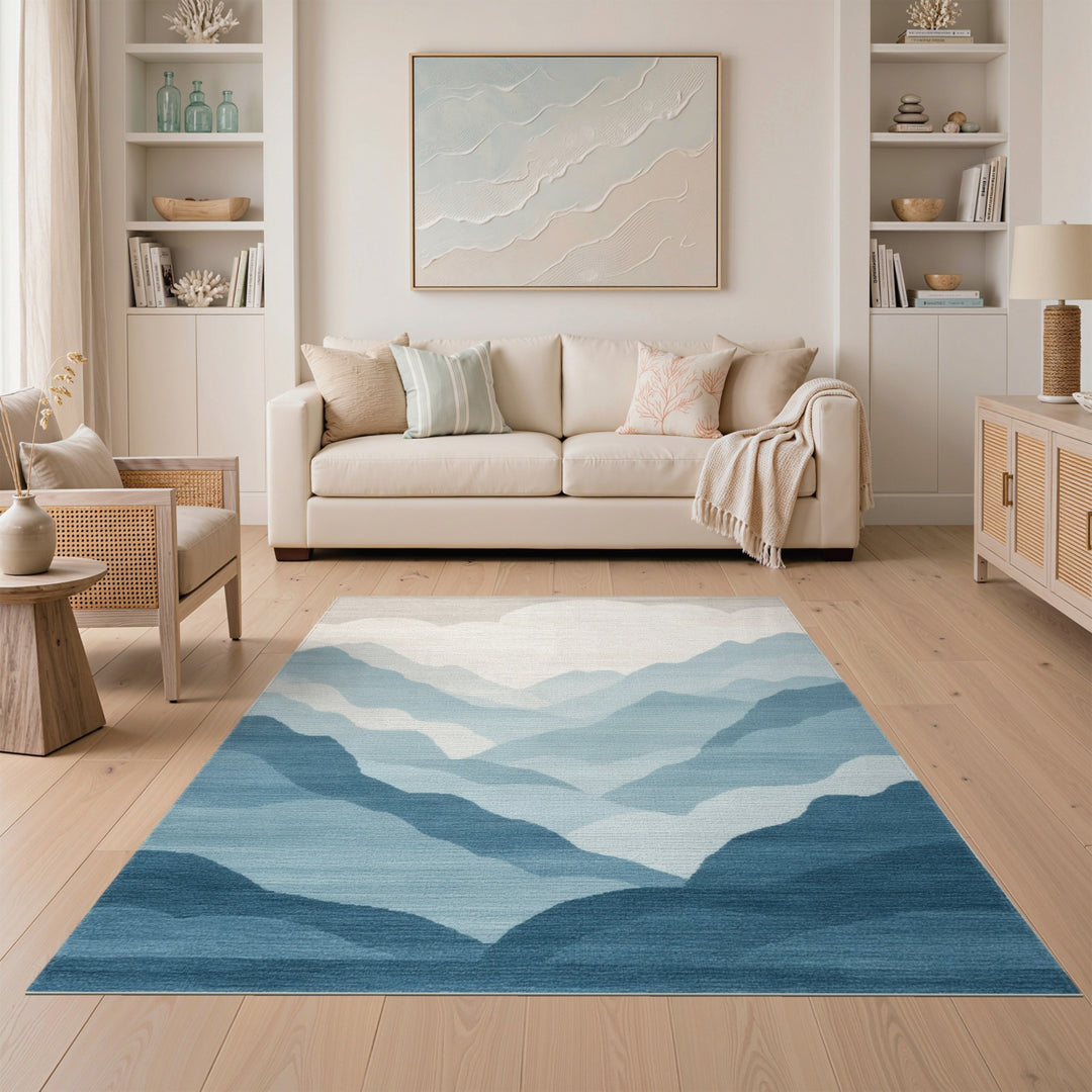 Blue Mountain Mist Area Rug