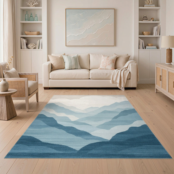 Blue Mountain Mist Area Rug