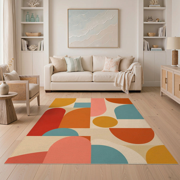 Multi-color and Patterns Geometric Modern Multi-Color Geometric Modern Area Rug