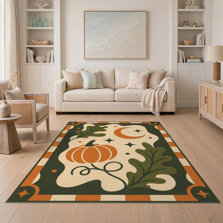 Pumpkin Harvest Moon Area Rug