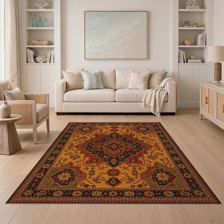 ODIKA Traditional Persian Medallion Area Rug
