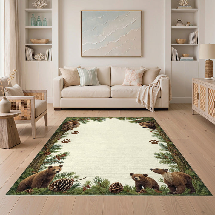 Bear Woodland Area Rug
