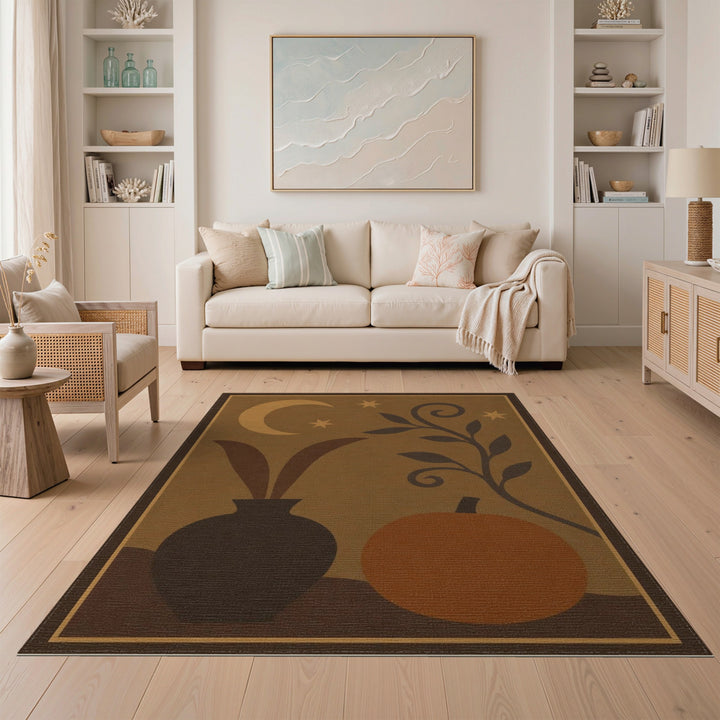 Harvest Moon Pumpkin Area Rug