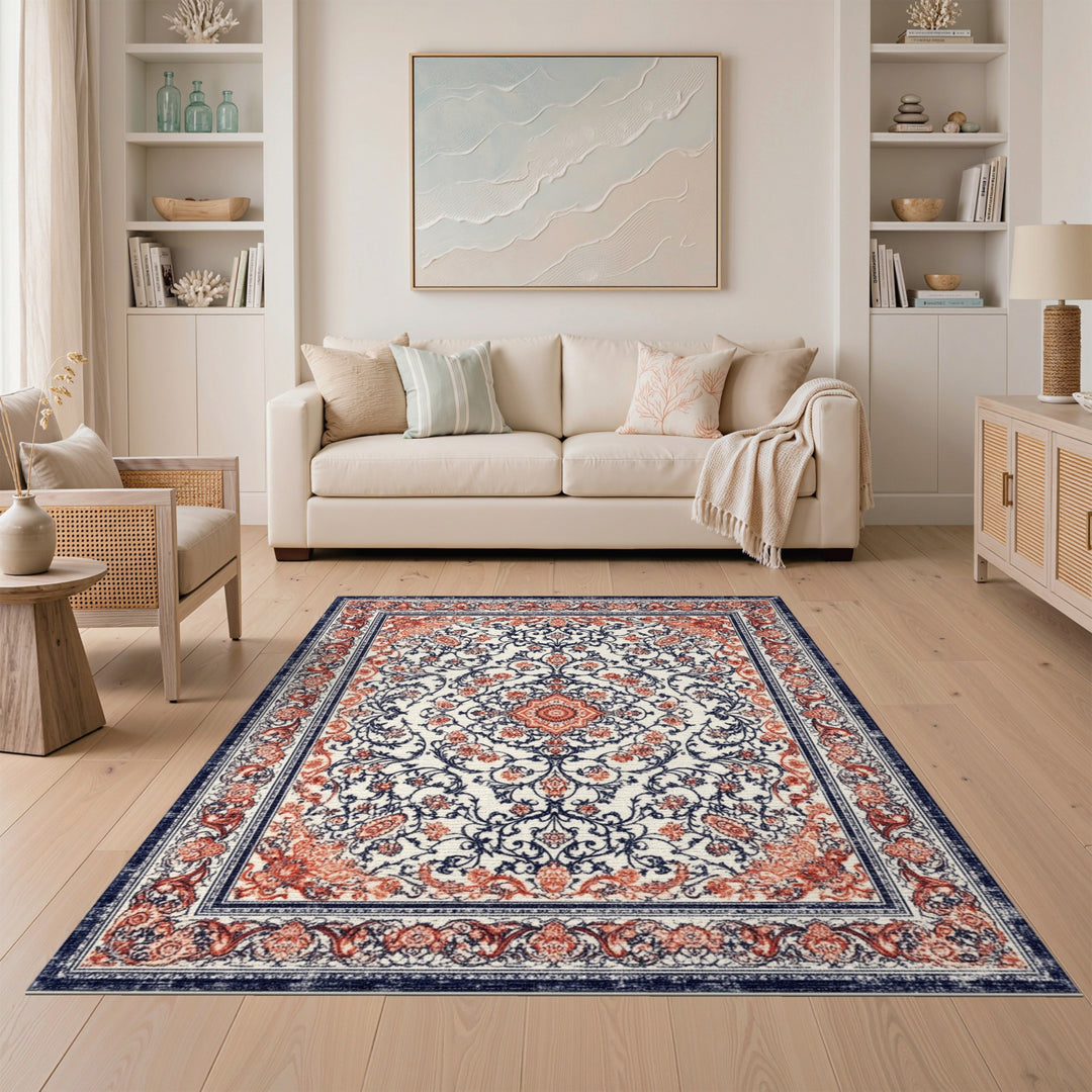 Red Persian Medallion Area Rug