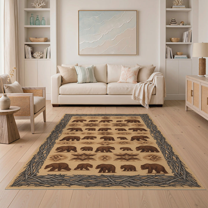 Brown Bear Southwestern Area Rug