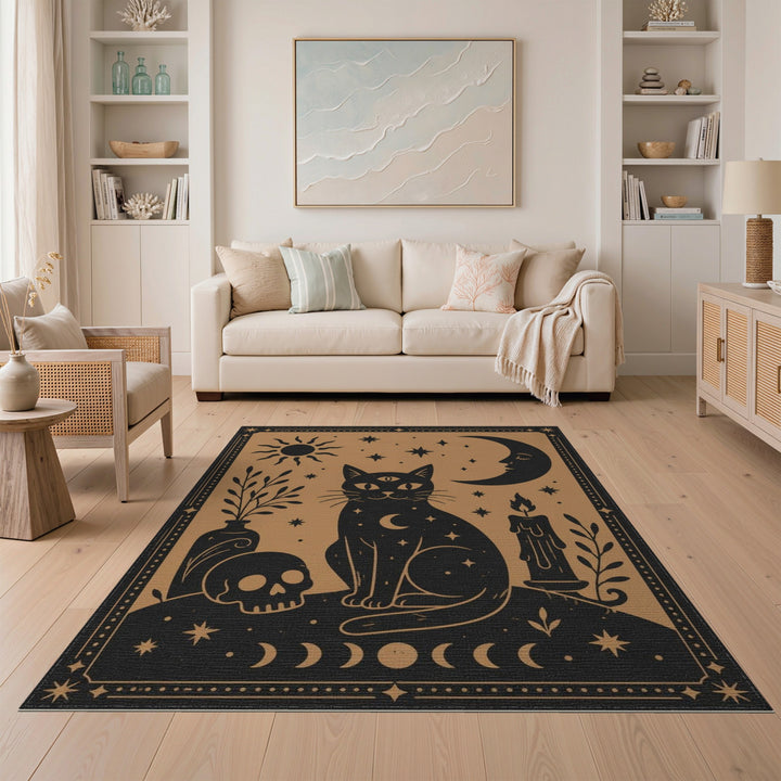 Mystical Three-Eyed Cat Area Rug