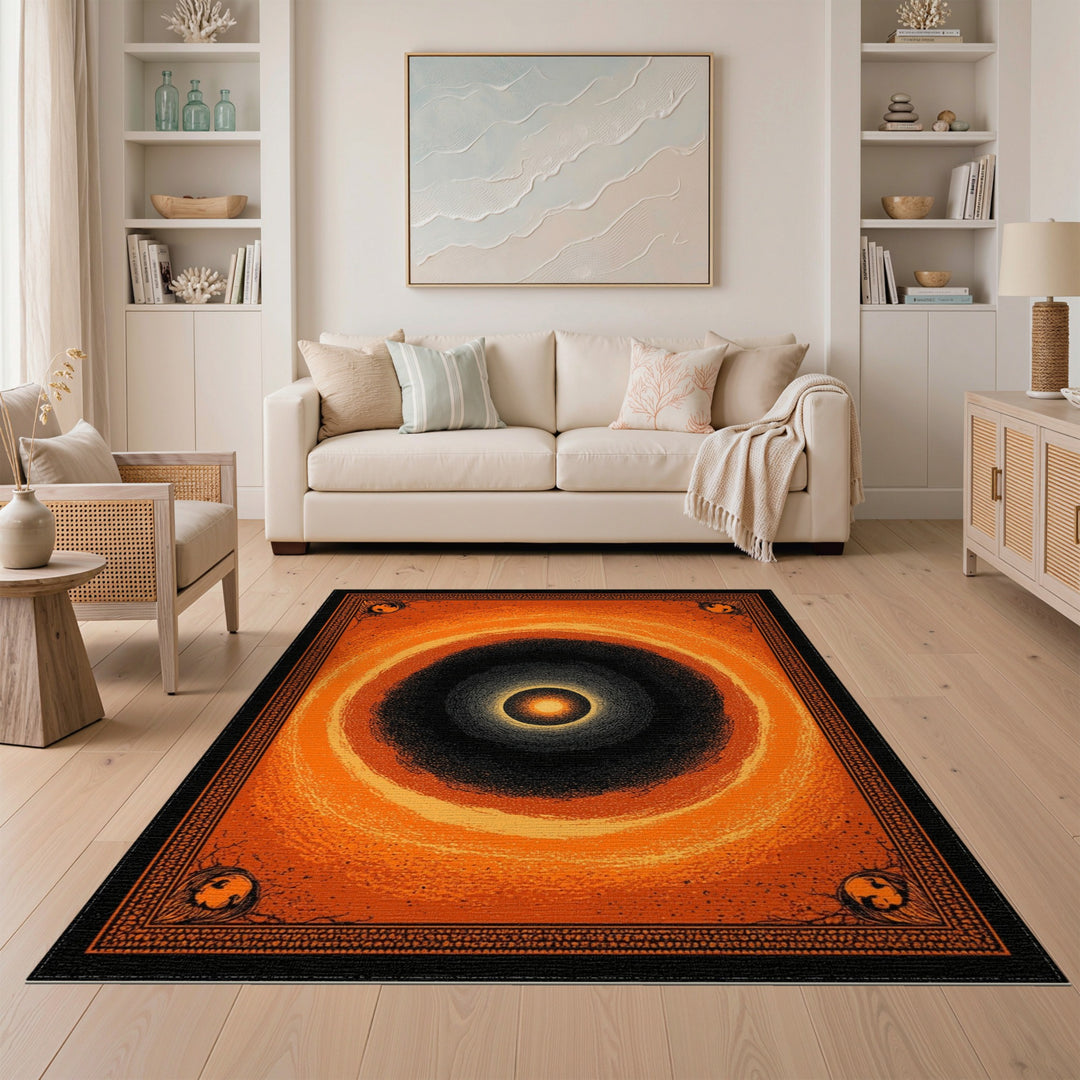 Orange Eclipse Area Rug