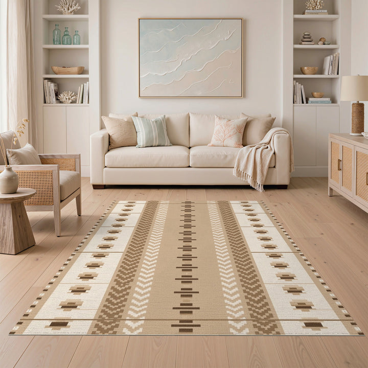 Brown Tan Heritage Tribal Heritage Tribal Area Rug