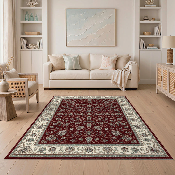 Red Floral Persian Area Rug