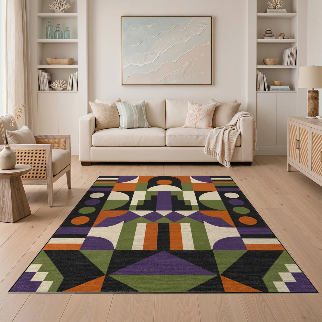 Geometric Multi-Color Area Rug