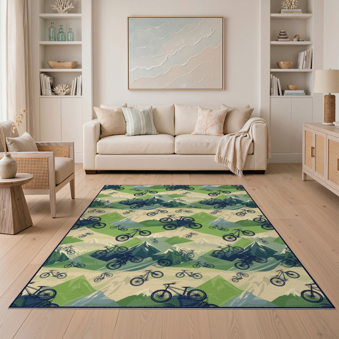 Green Mountain Bike Area Rug