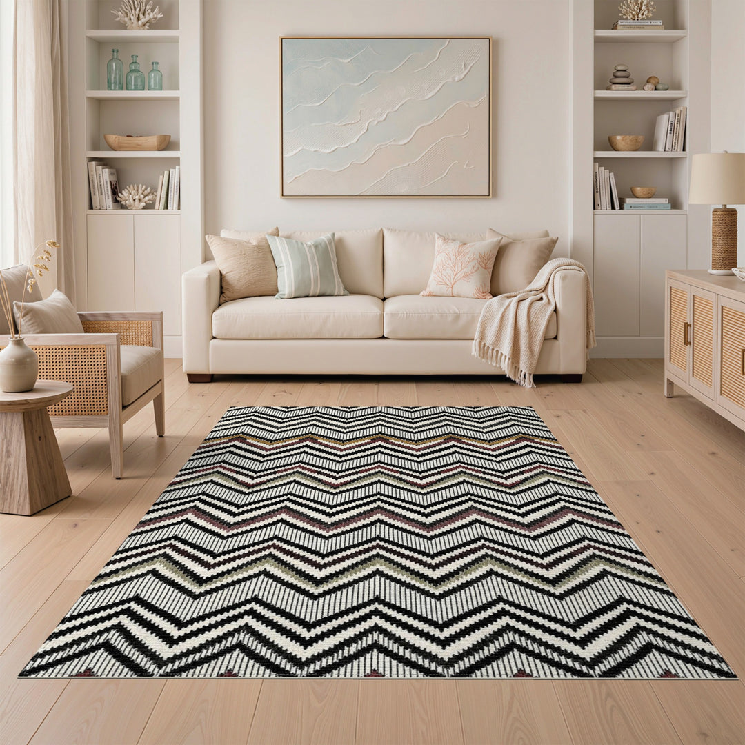 Bold Chevron Zigzag Area Rug