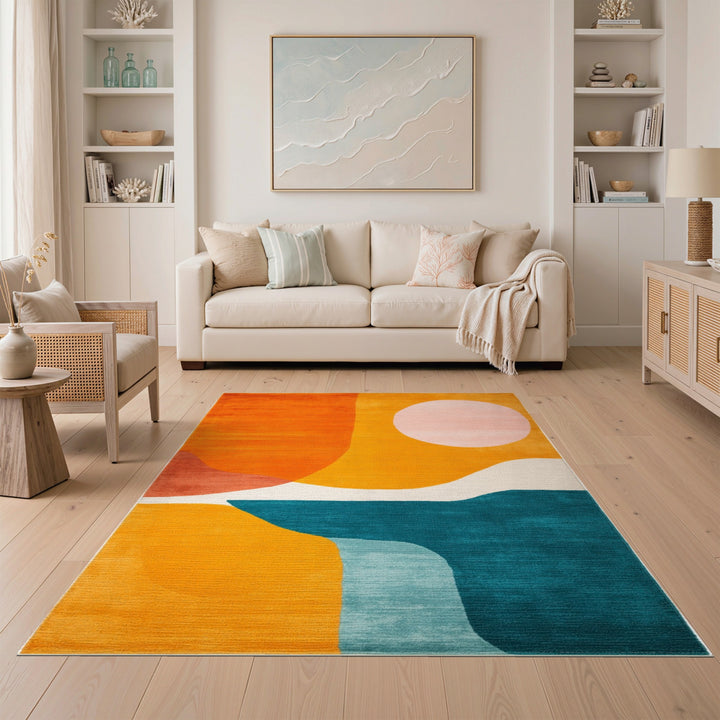 Vibrant Abstract Multi-Color Area Rug