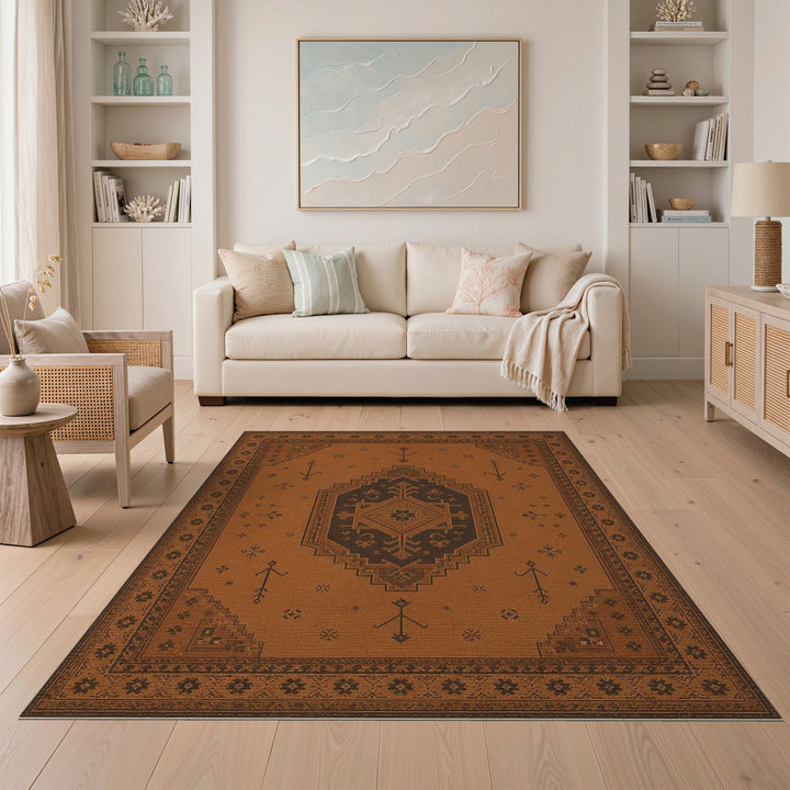 Southwestern Brown Geometric Area Rug