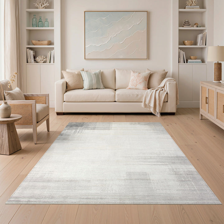 Grey Abstract Area Rug