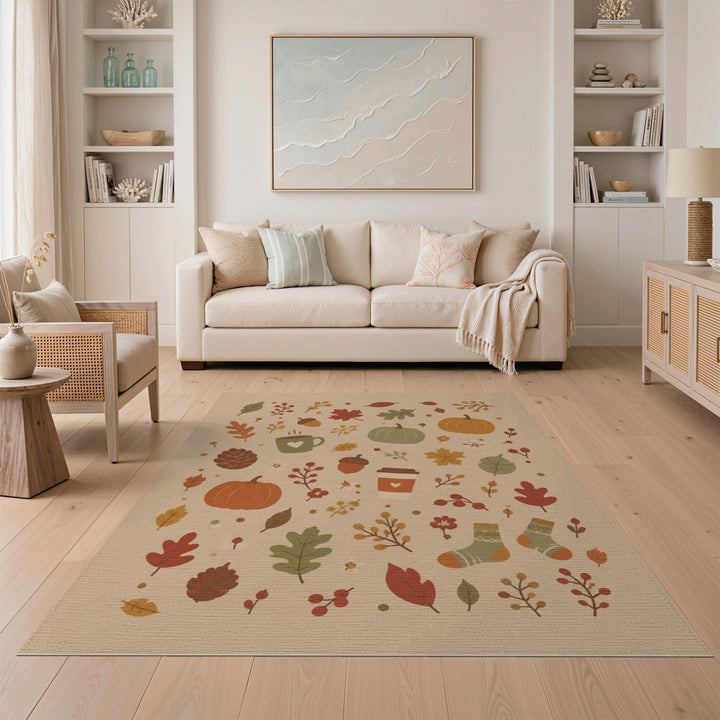 Autumn Harvest Washable Area Rug