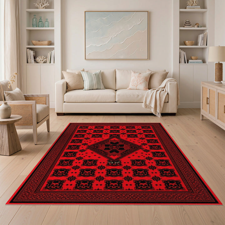 Red Skull Heritage Area Rug