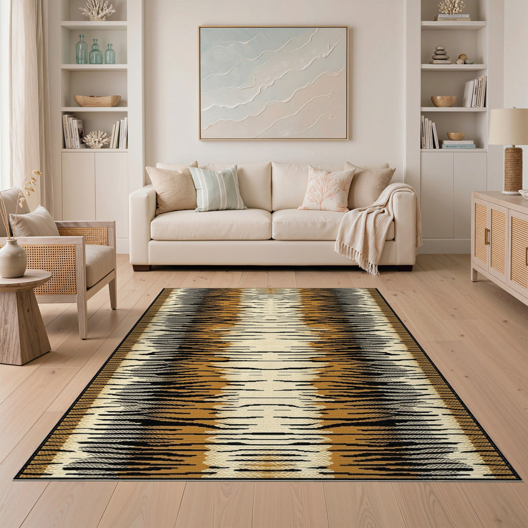 Tiger Stripe Brown Heritage Area Rug