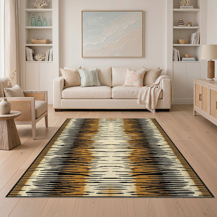 Tiger Stripe Brown Heritage Area Rug