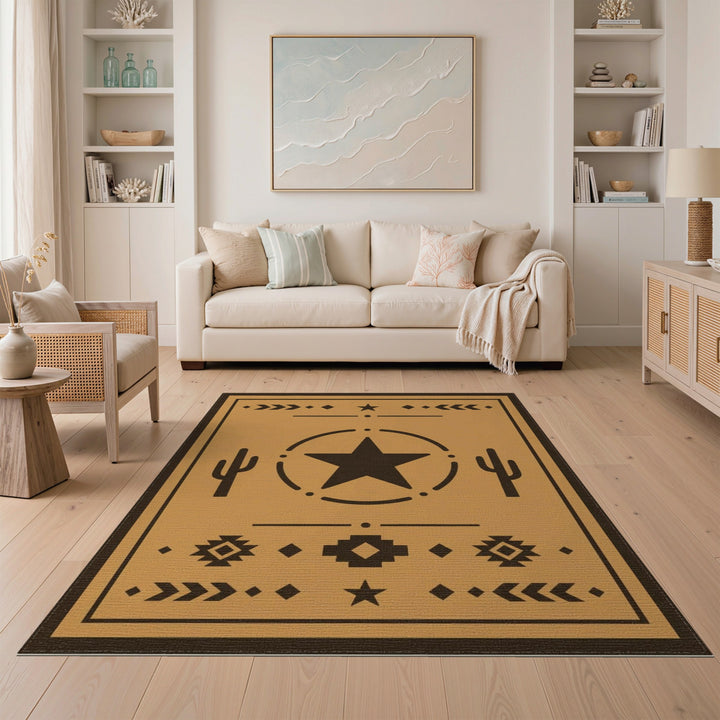 Southwestern Star Cactus Area Rug