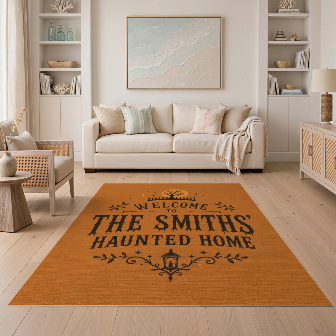 The Smiths' Haunted Home Orange Rug