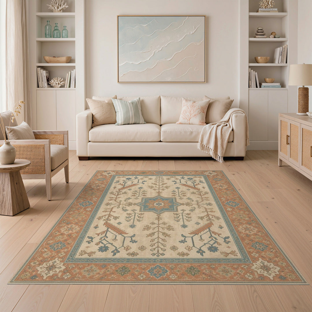 Blue and Teal Medallion Blue Teal Persian Medallion Area Rug